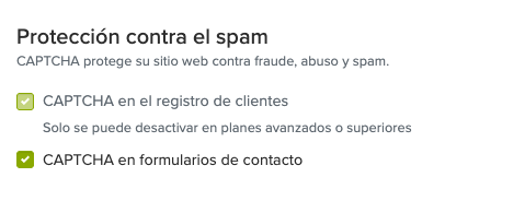 Protecção contra Spam