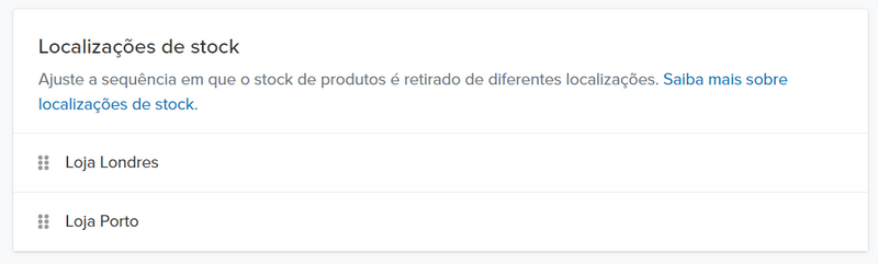Widget de prioridade de stock