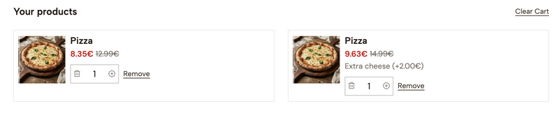 Pedido com Complemento