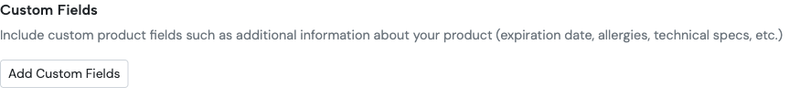 Product Custom Fields