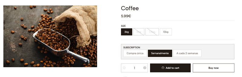 página de visualização do produto