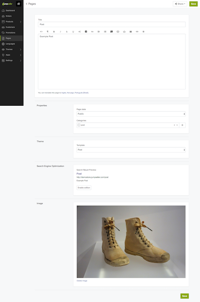 Add a blog to your online store