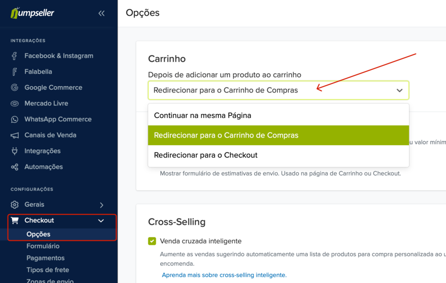 Online Store Buy Link Settings