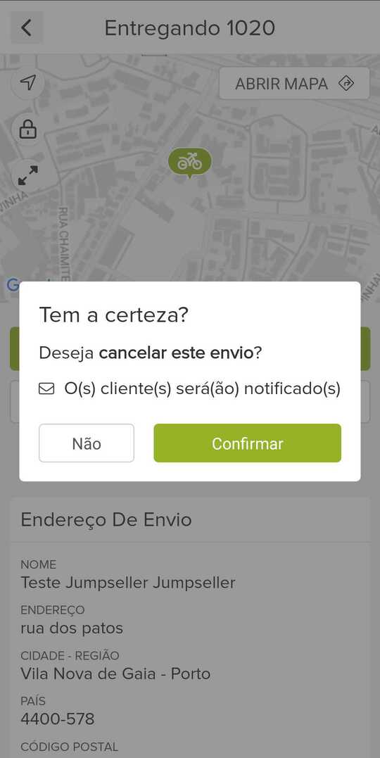 cancelar envio