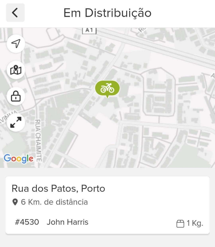 mapa em direto