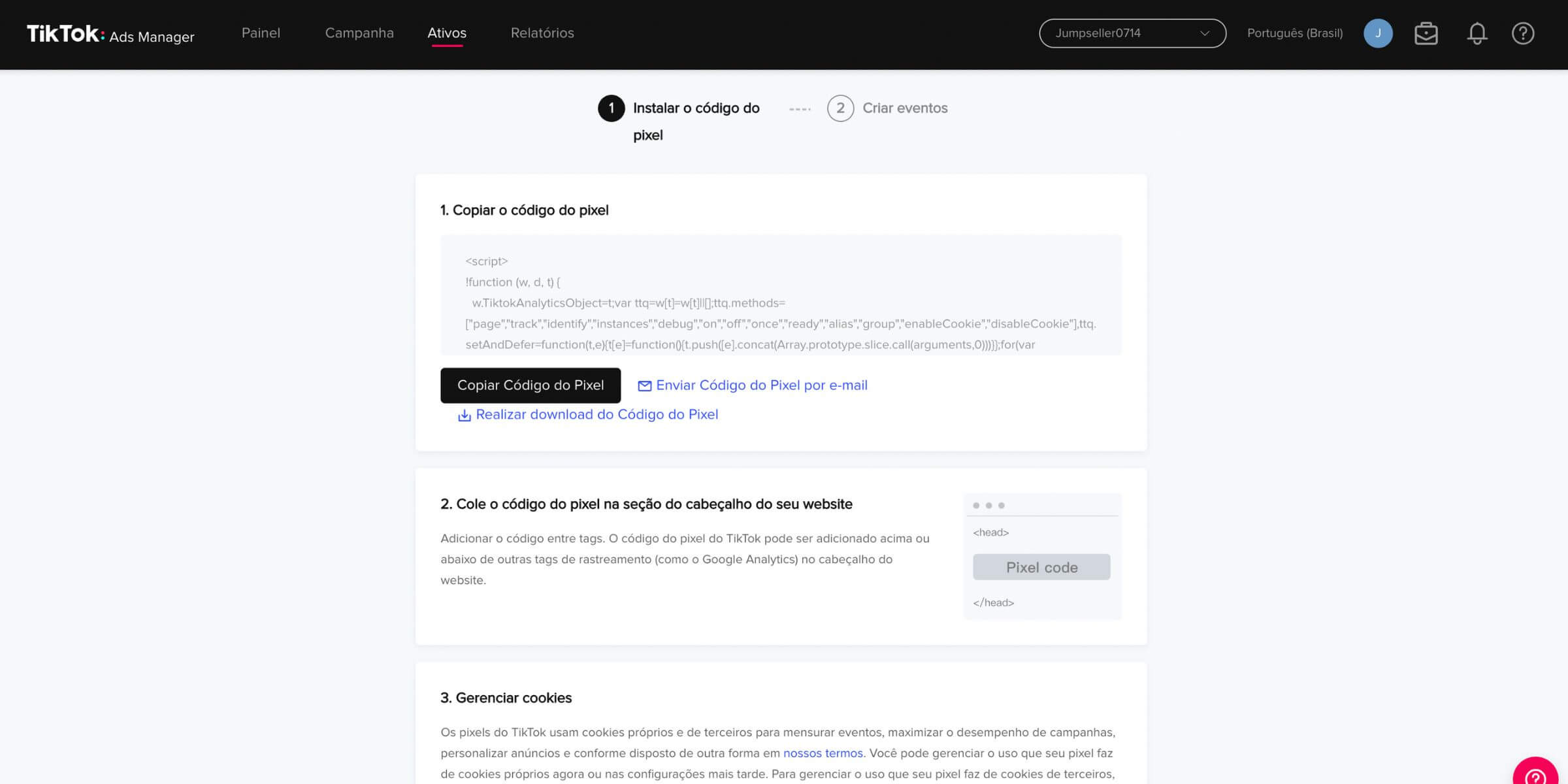 Obten tu código de píxele