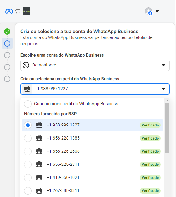 número de telefone pré-verificado